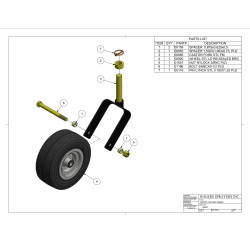 Caster Wheel Assembly, WF/FM