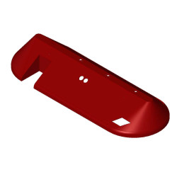 Shroud FM Left Wing, w/holes, Red